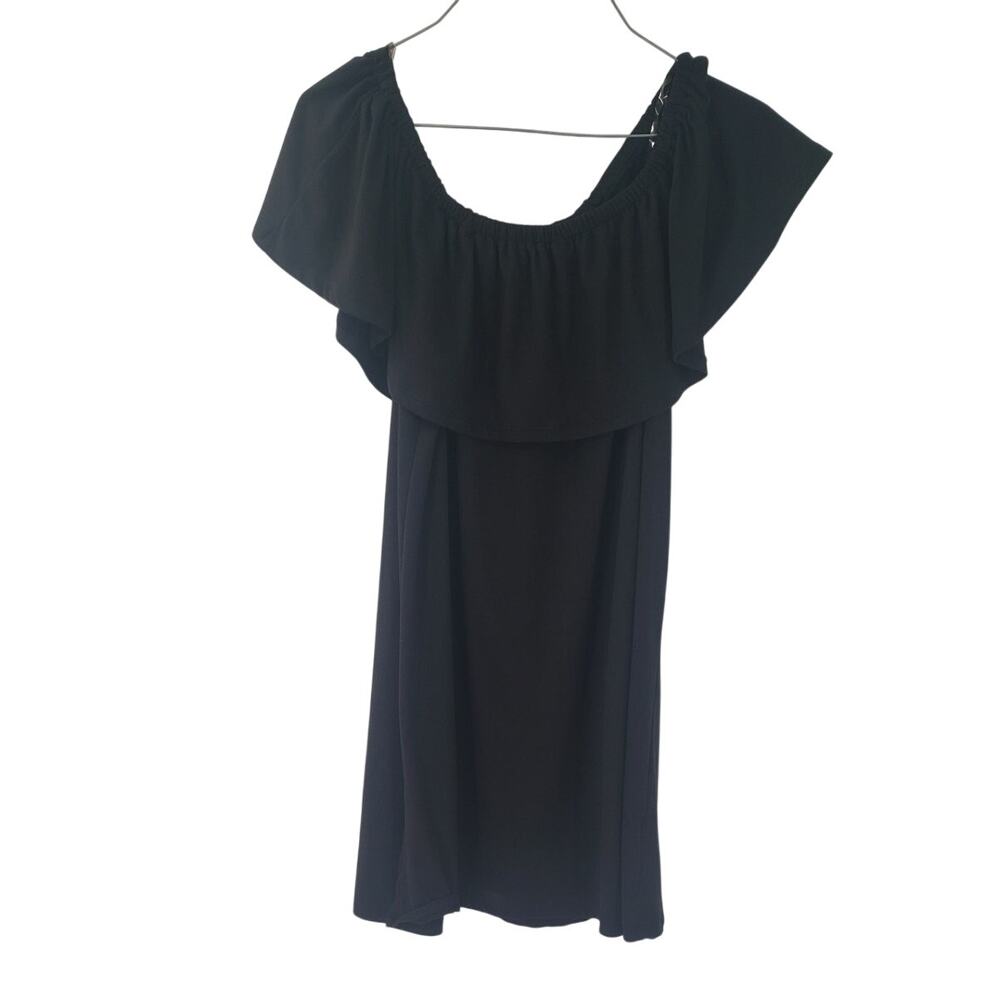 AS U WISH Black Ruffle Top Womens Size Small S